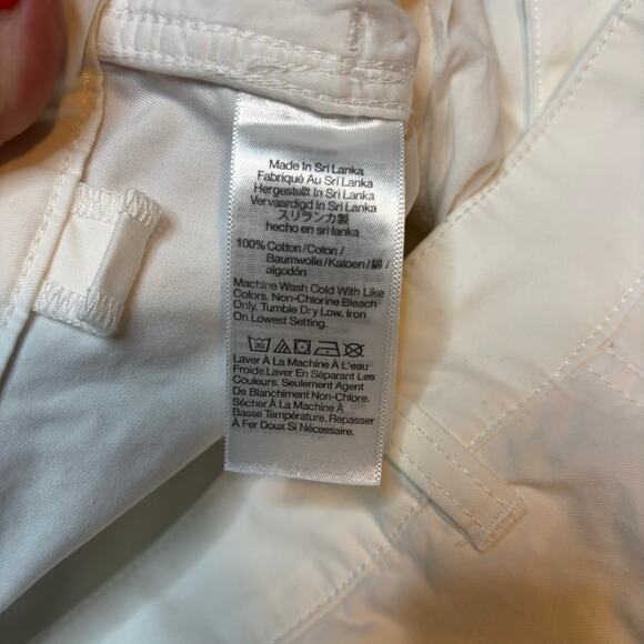 NWT J.Crew White Barrel-Leg Utility Cargo Pants Cotton Twill Size 12 - Picture 10 of 10